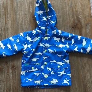 Hayley color changing dinosaur raincoat